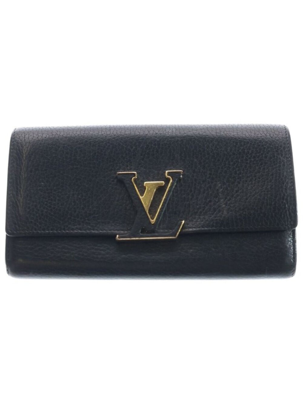 Louis Vuitton Portefeuille Capucines Taurillon Leather Wallet Black